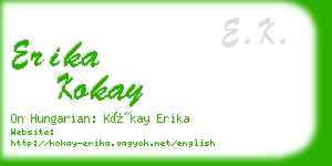 erika kokay business card